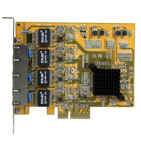 Startech.Com 4 Port Gigabit Nic Pcie Network Card - Quad Port Adapter (St1000spex43) - Network Adapt