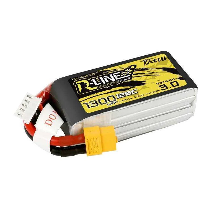 Baterie Tattu R-Line Version 3.0 1300mah 14,8v 120c 4s1p Xt60