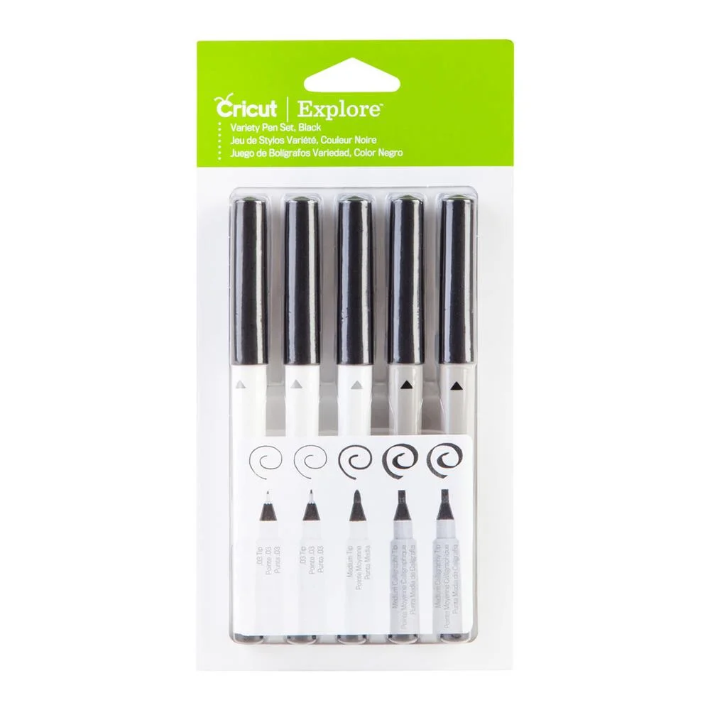 Cricut 2002948 Caneta de Feltro Multi Preto 5 Uni.