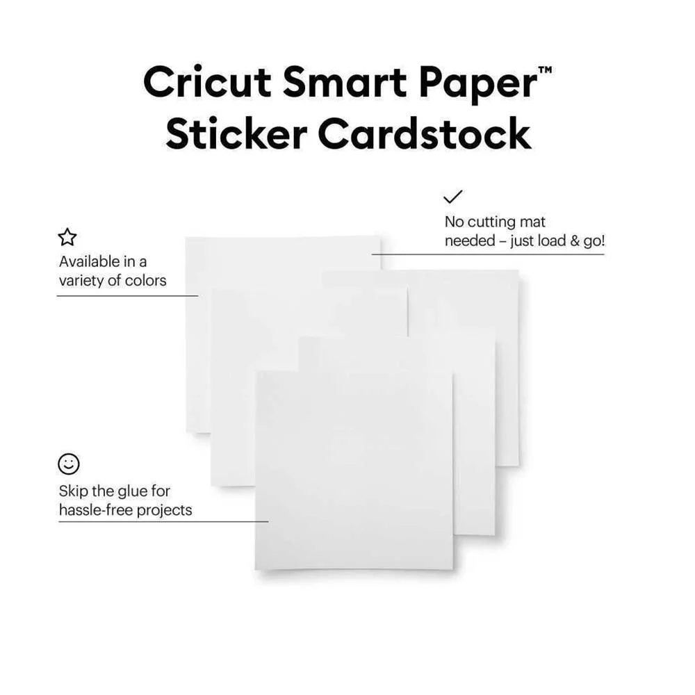 Cricut Smrt Stkr Cdstk 33x33cm 10 Sht (White)m18