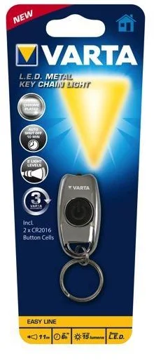 Varta L.E.D. METAL KEY CHAIN LIGHT Cromado Lanter.