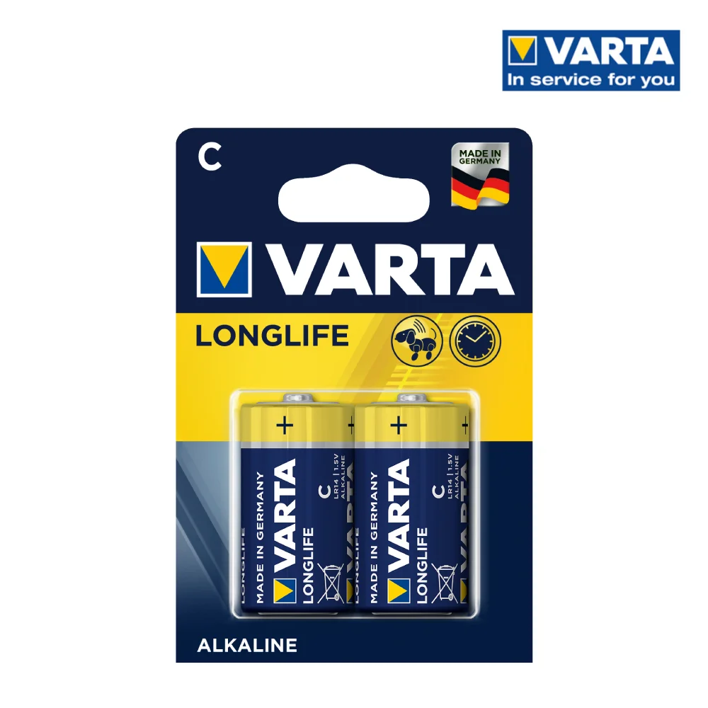 Pilha Alcalina Varta C Longlife (Blister 2 Uni)