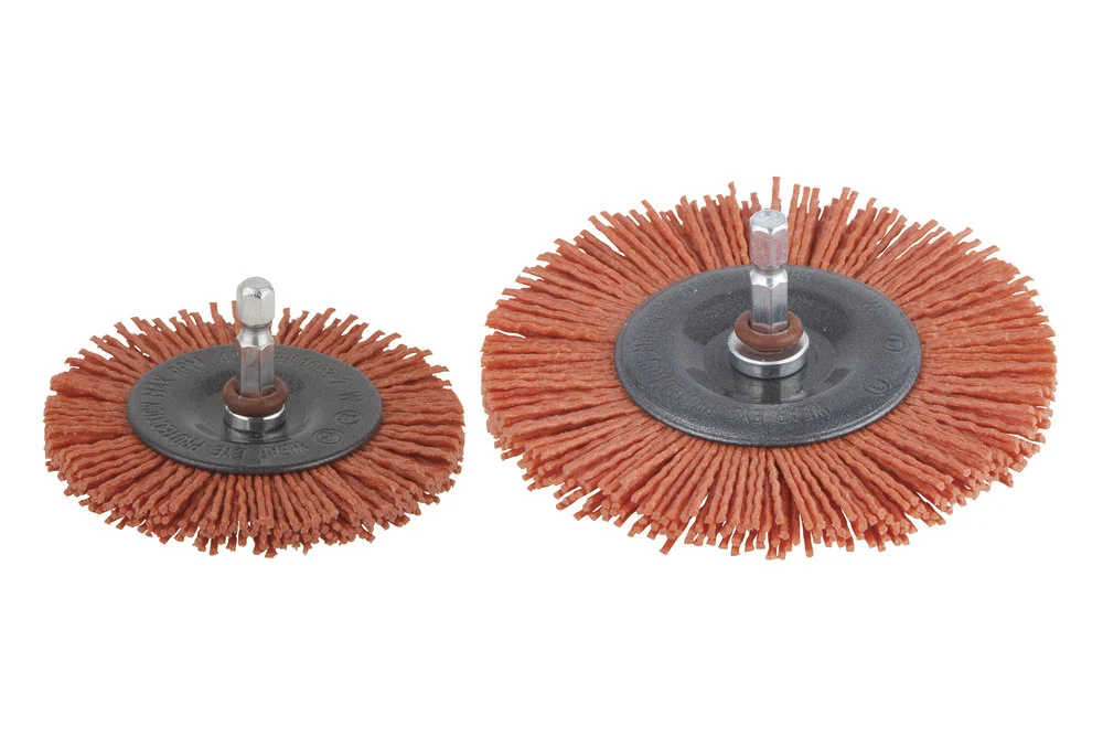 Escova de dsco de nylon, vastago hexagona 1/4 75.