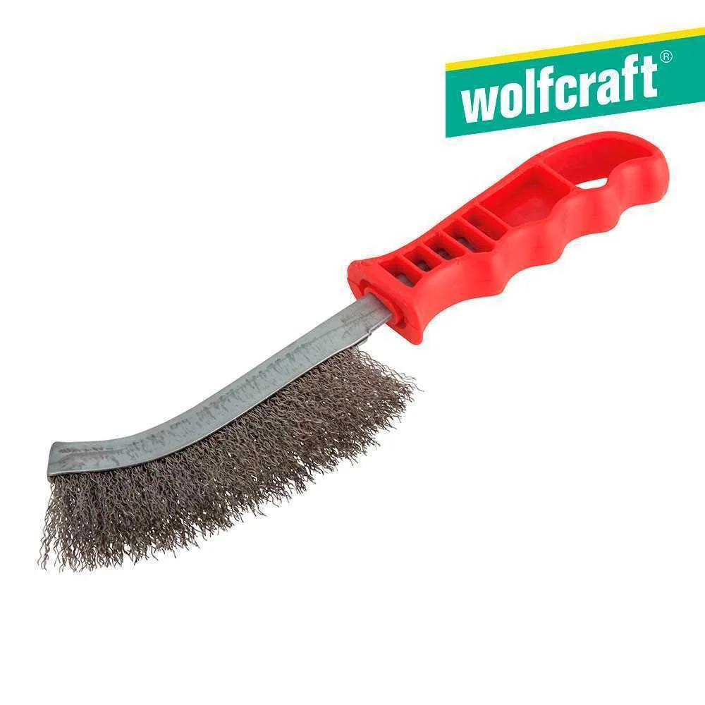 Escova Metalica de Mão, Aço Fino, Cabo de Plastico 2717000 Wolfcraft