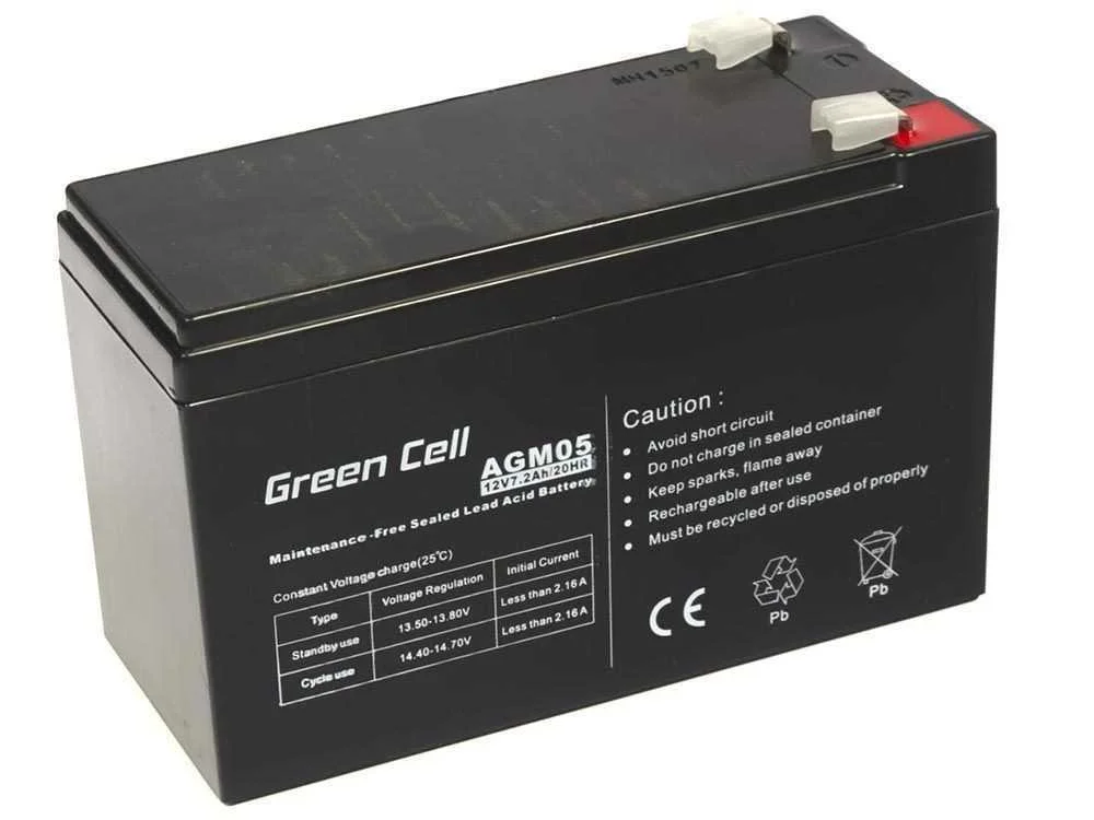 Green Cell Agm05 Ups Battery Sealed Lead Acid (Vrla) 12 V 7.2 Ah