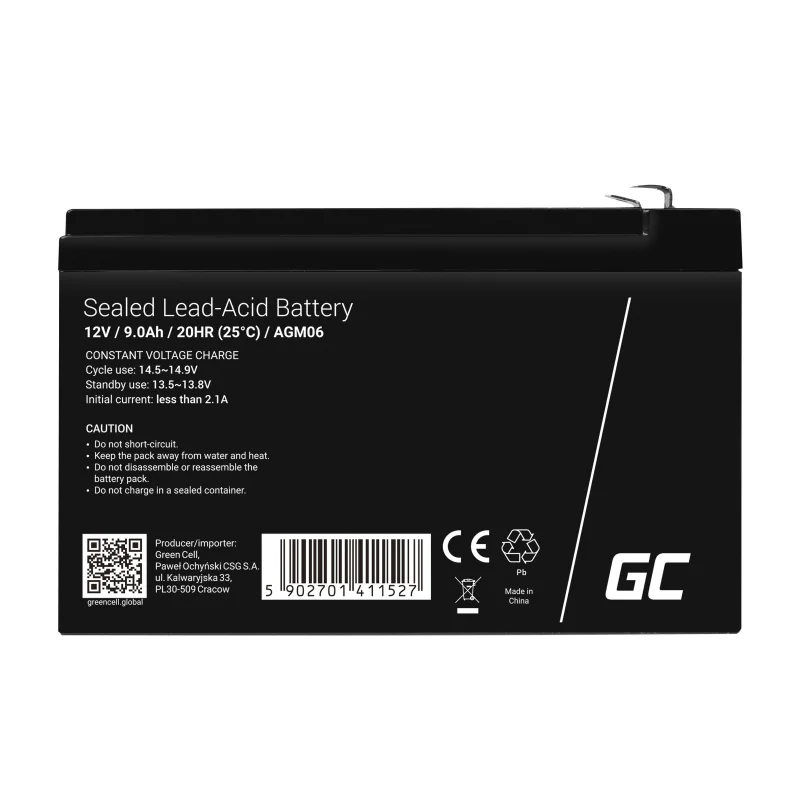 Green Cell Agm Battery 12v 9ah