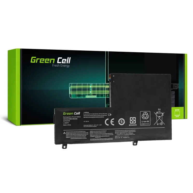 Green Cell Battery L14m3p21 For Lenovo Yoga 500-14ibd 500-14isk 500-15ibd 500-15isk