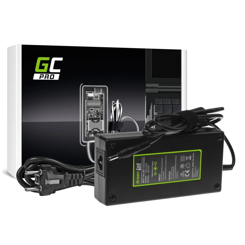 Green Cell Pro Charger / Ac Adapter 19v 9.5a 180w For Msi Gt60 Gt70 Gt680 Gt683 Asus Rog G75 G75v G7