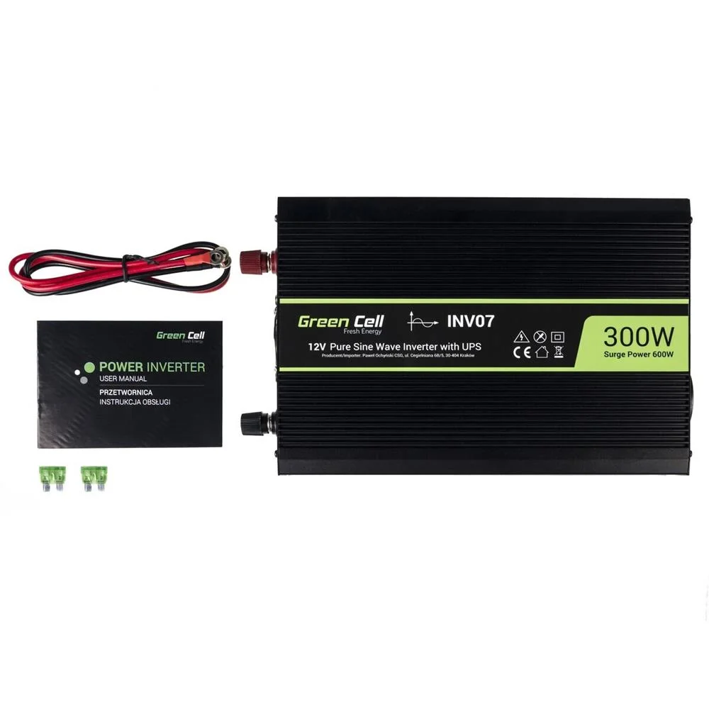 Green Cell Power Inverter Ups 12v To 230v Pure Sine Wave 300w/600w For Furnances And Central Heating