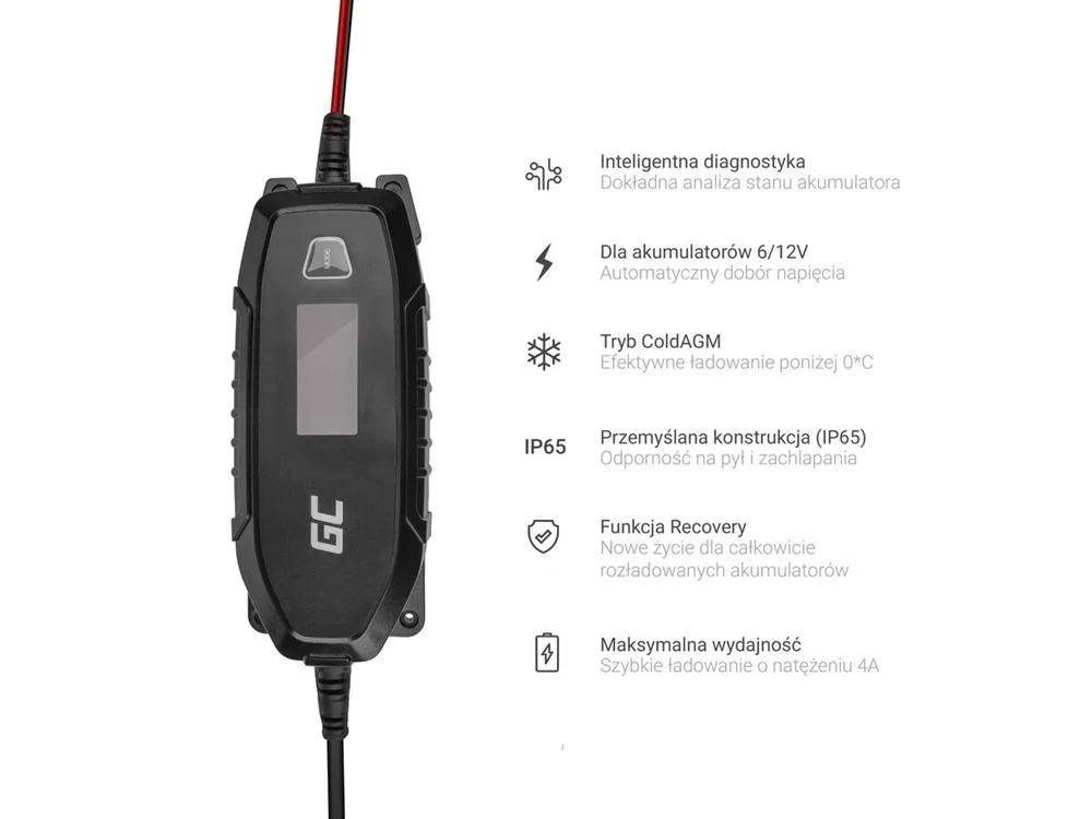 Green Cell Battery Charger For Agm, Gel And Lead Acid 6v / 12v (4a)