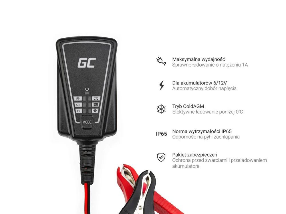 Green Cell Charger For Accumulators 6v / 12v (1a)