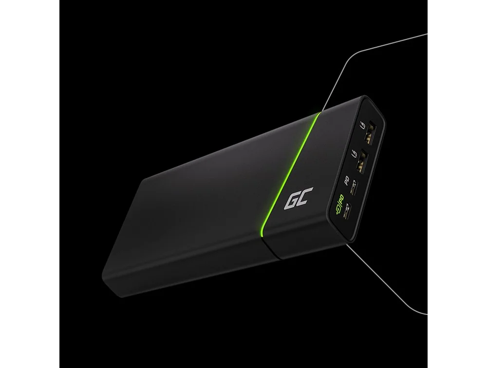 Power Bank Green Cell Gc Powerplay Ultra 26800mah 128w 4-Port For Laptop, Macbook, Ipad, Iphone, Nin