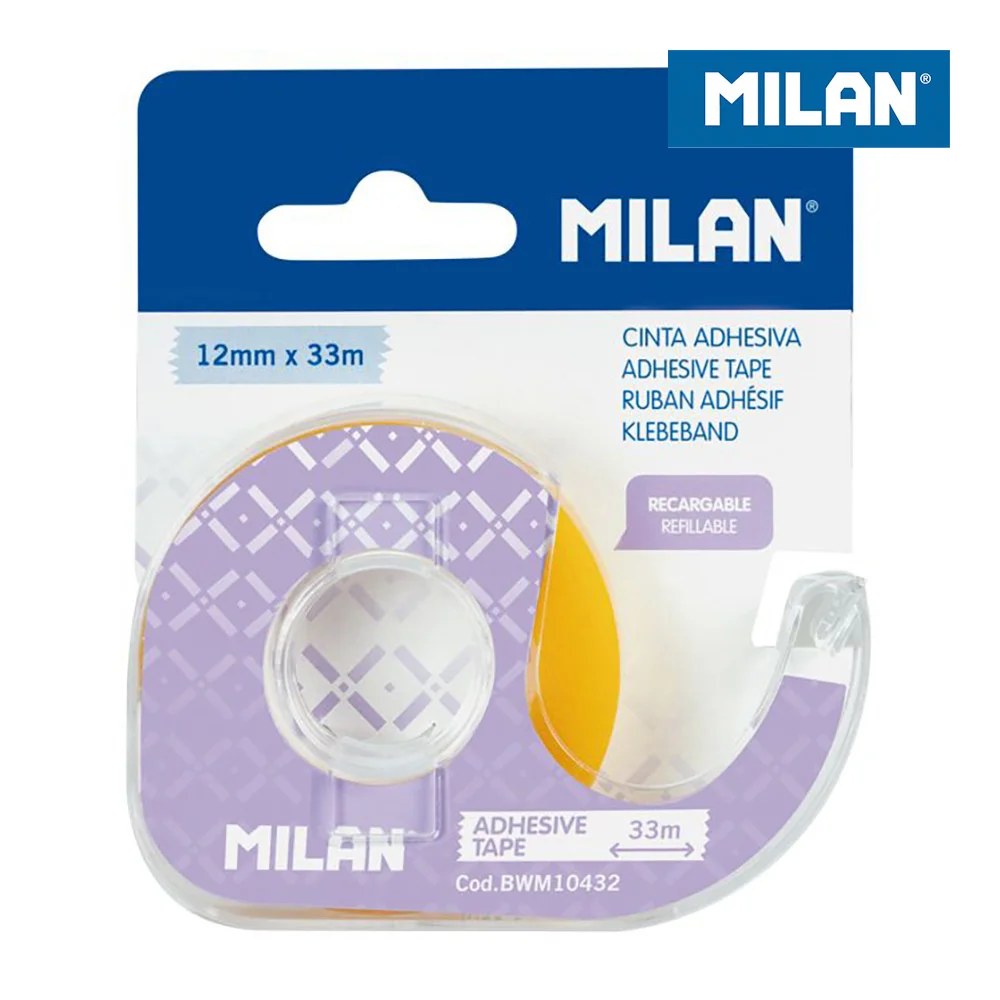 Blister Dispensador Fita Adesiva 12mm X 33 M Milan
