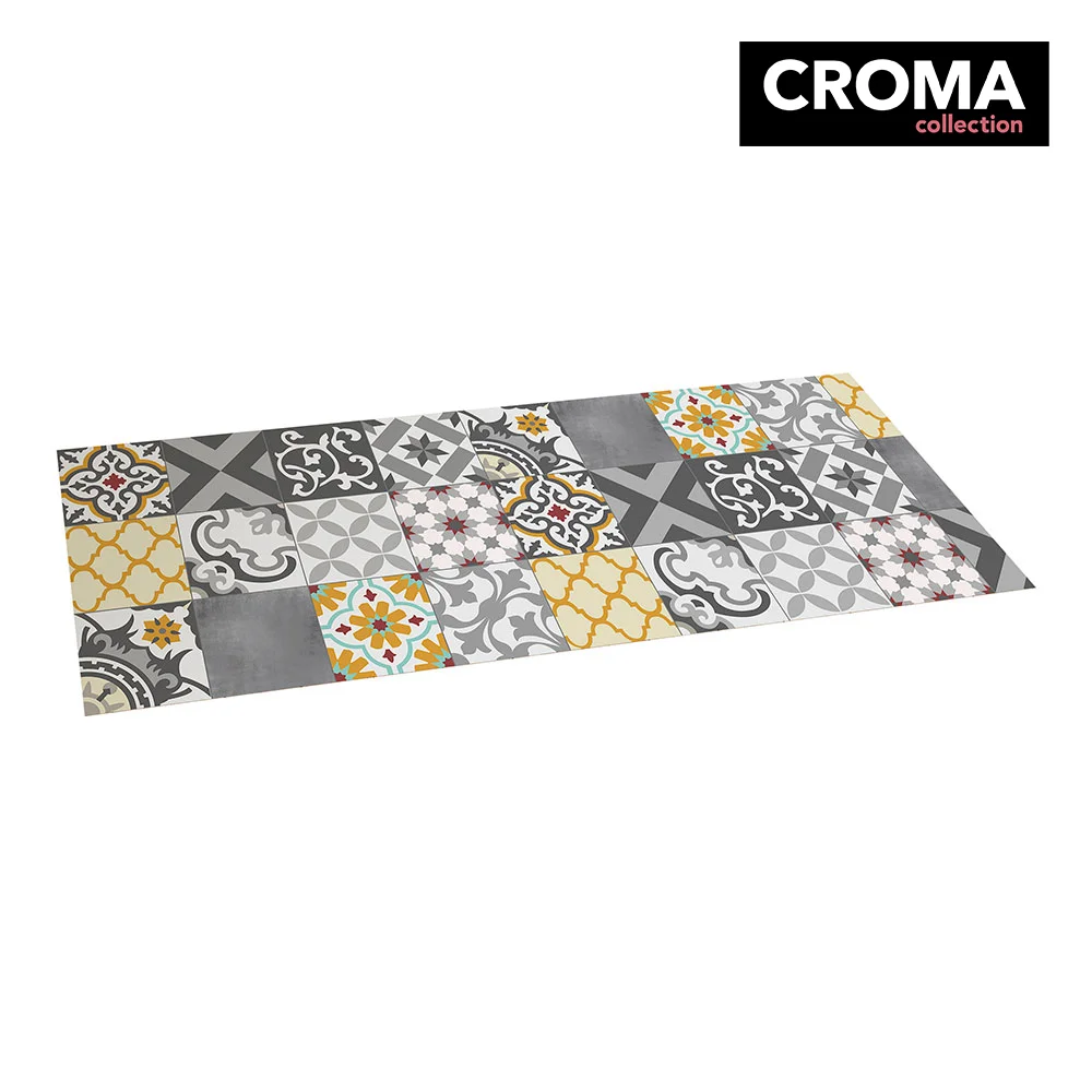 Tapete vinilico croma patch cinzento- ambar 50x14.