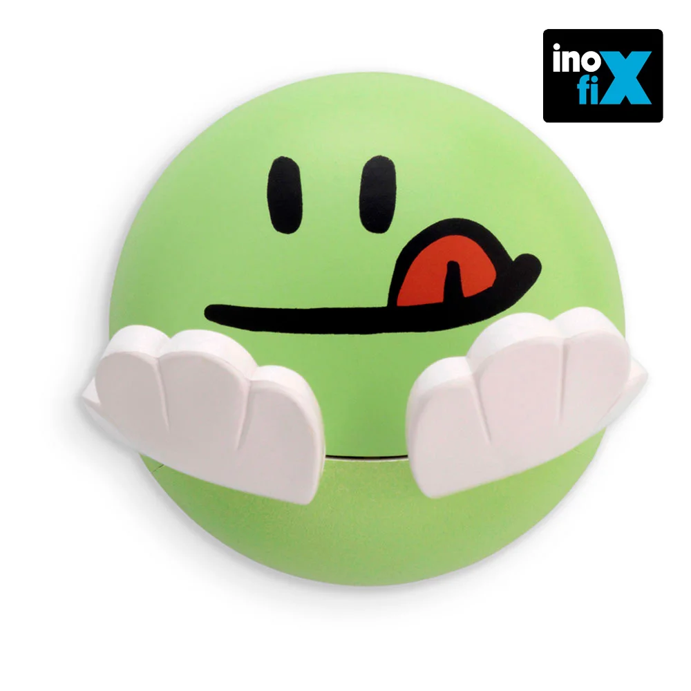 Cabide Infantil Adesivo Modelo Cara Verde Inofix