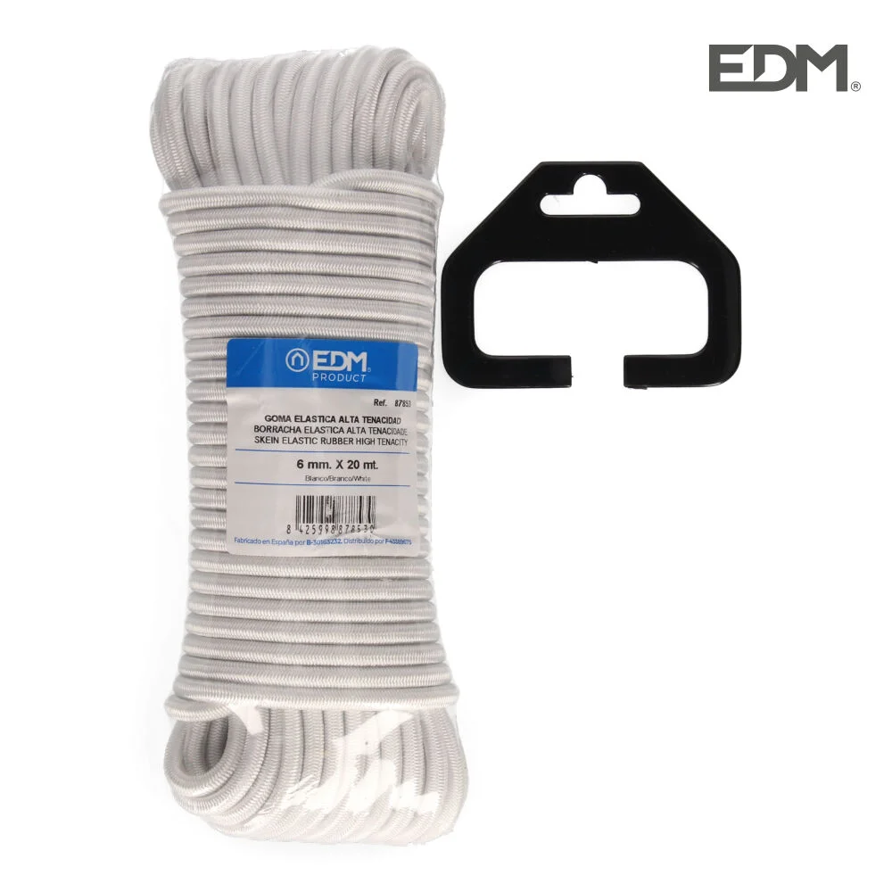 Rolo 20m .borracha elastica alta tenacidade branc.