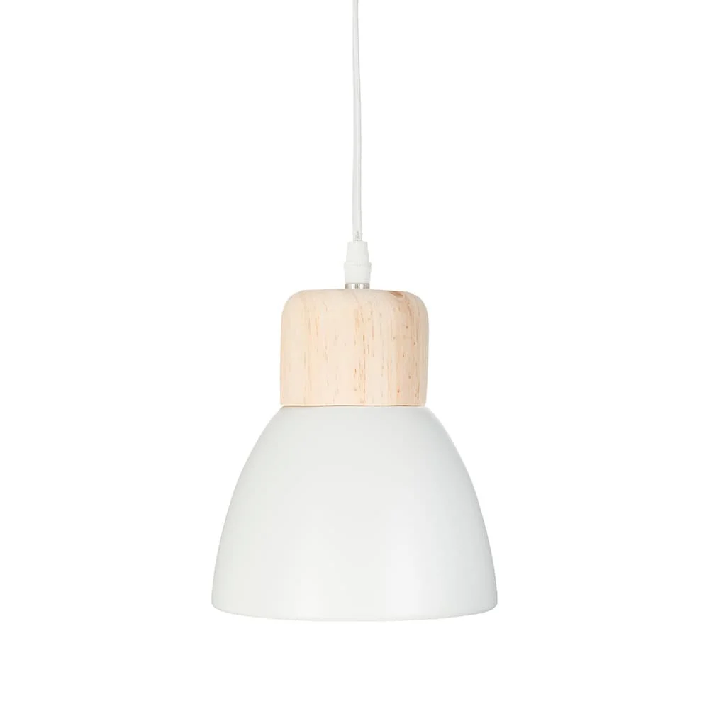 Candeeiro de Teto Branco 19x15cm E14 Lâmpada Não Incluida