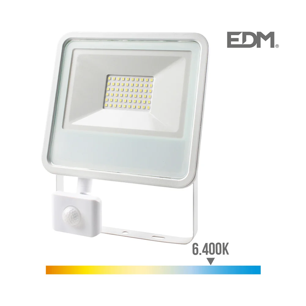 Projetor led 50w 3500lm 6400k tom de luz fria com.