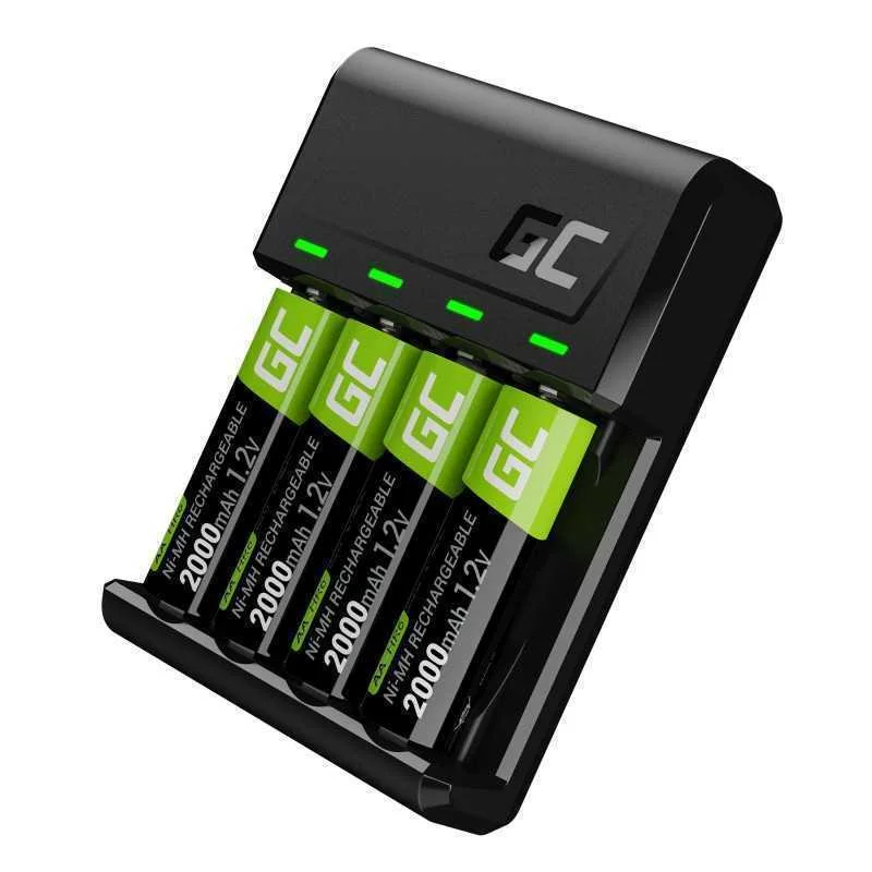 Charger Green Cell Gc Vitalcharger + 4x Batteries.
