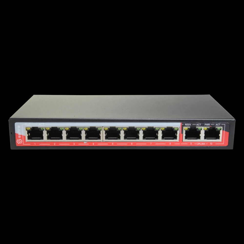 Switch Poe 8 Portas Poe + 2uplink Rj45 10/100 Mbps