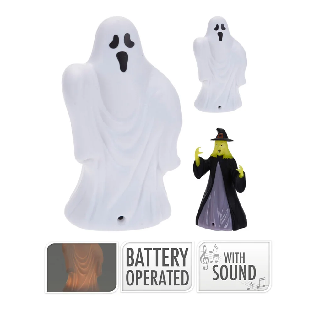 Lanterna Halloween 14cm Com Led E Som Modelos Sort