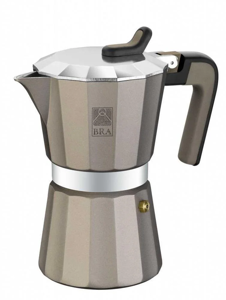 BRA 170577, Cafeteira italiana, Preto, Titânio, A.