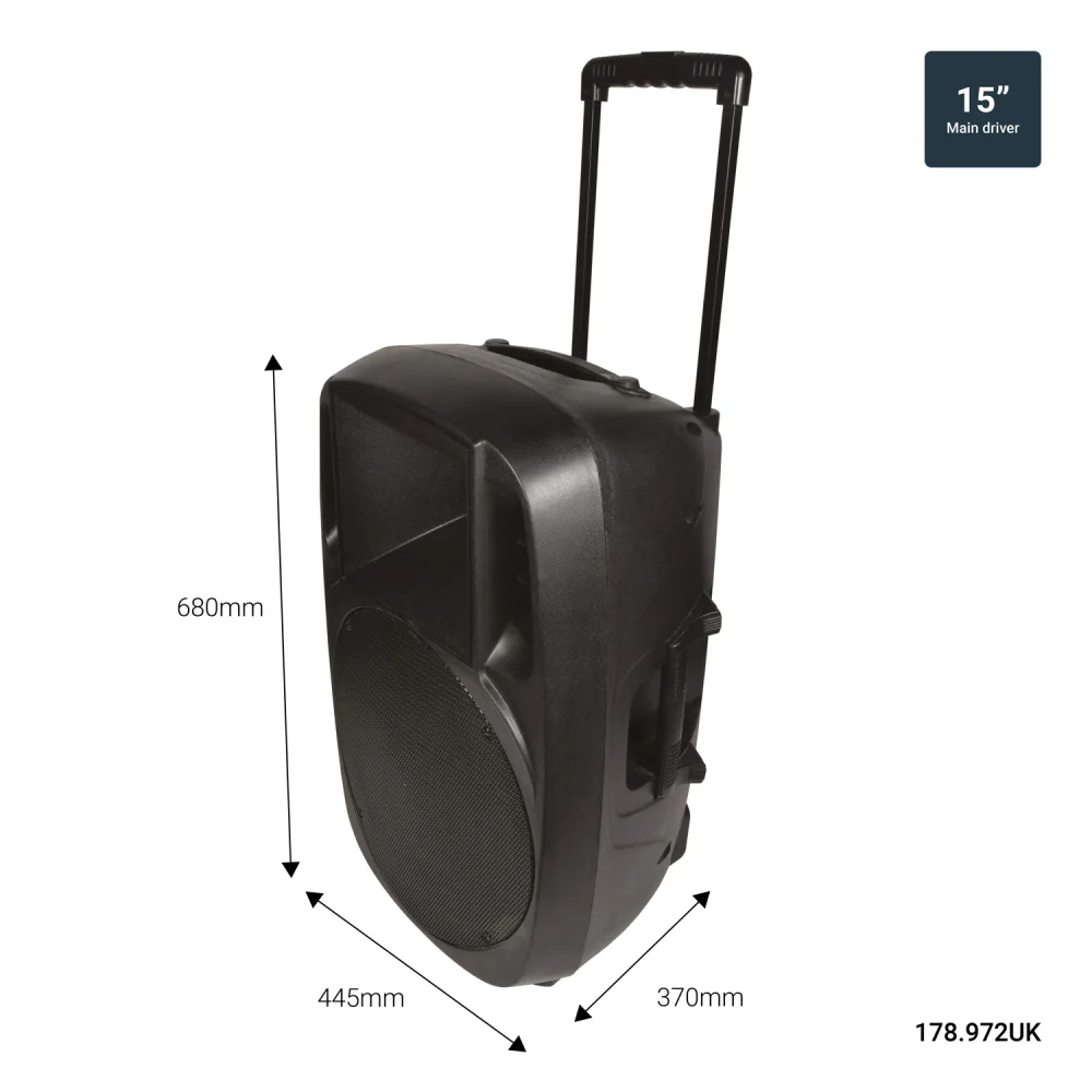 Coluna Amplificada 15" Portátil