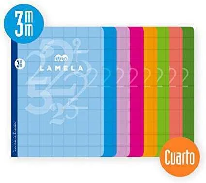 Libreta Cuarto 50 Hojas Rayado 3 Mm-Colores Surti.