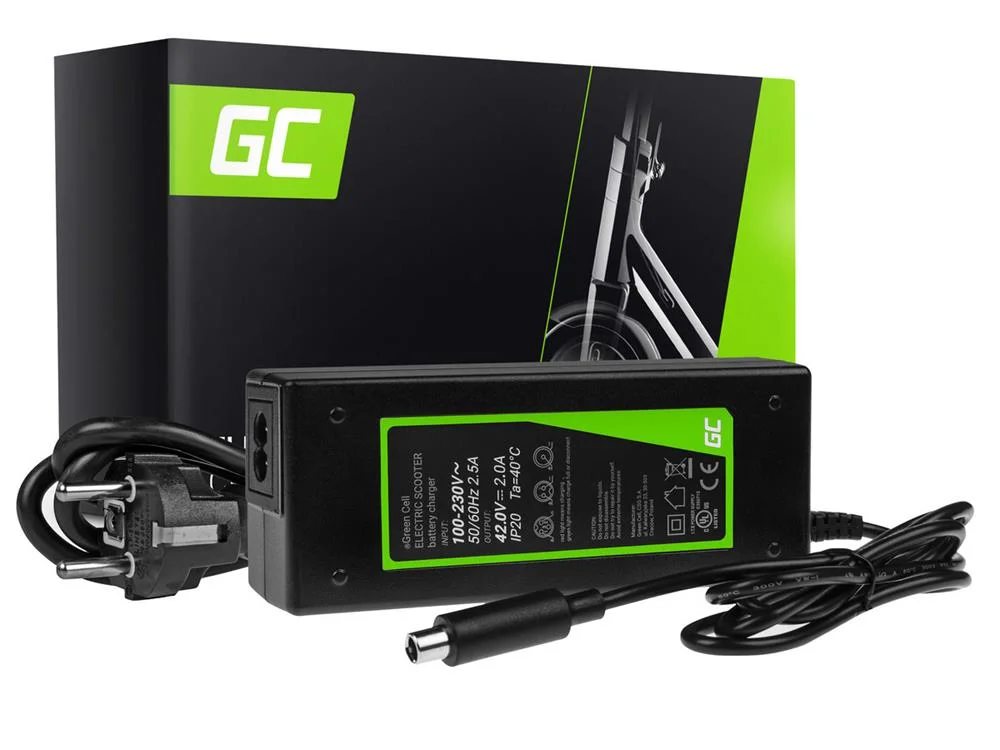 Green Cell Charger For Xiaomi Mija M365, M365 Pro/Segway Ninebot Es1, Es2, Es3, Es4/Lime/Hive/Bird