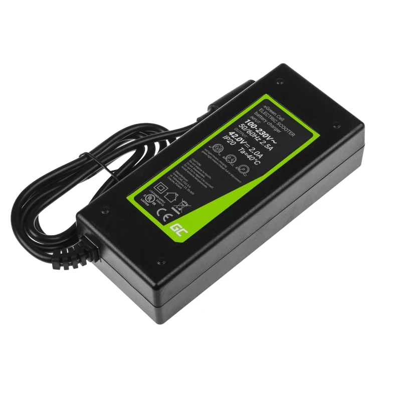 Green Cell Charger For Xiaomi Mija M365, M365 Pro/Segway Ninebot Es1, Es2, Es3, Es4/Lime/Hive/Bird