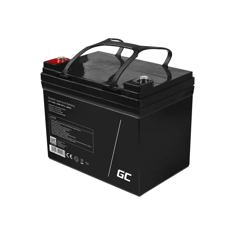 Green Cell Agm Vrla 12v 33ah Maintenance-Free Battery For Mower, Scooter, Boat, Wheelchair