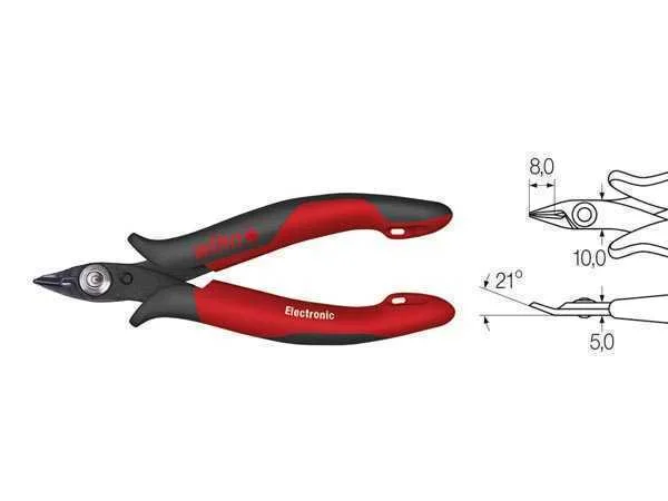 Wiha Diagonal Cutters Electronic Narrow, Pointed .
