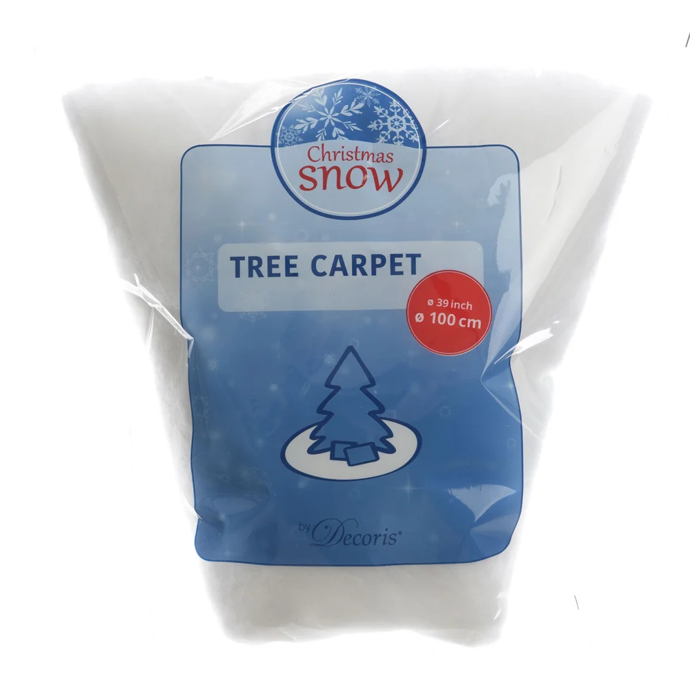 Base Decorativa Redona para Árvore de Natal Efeito Neve Ø100cm