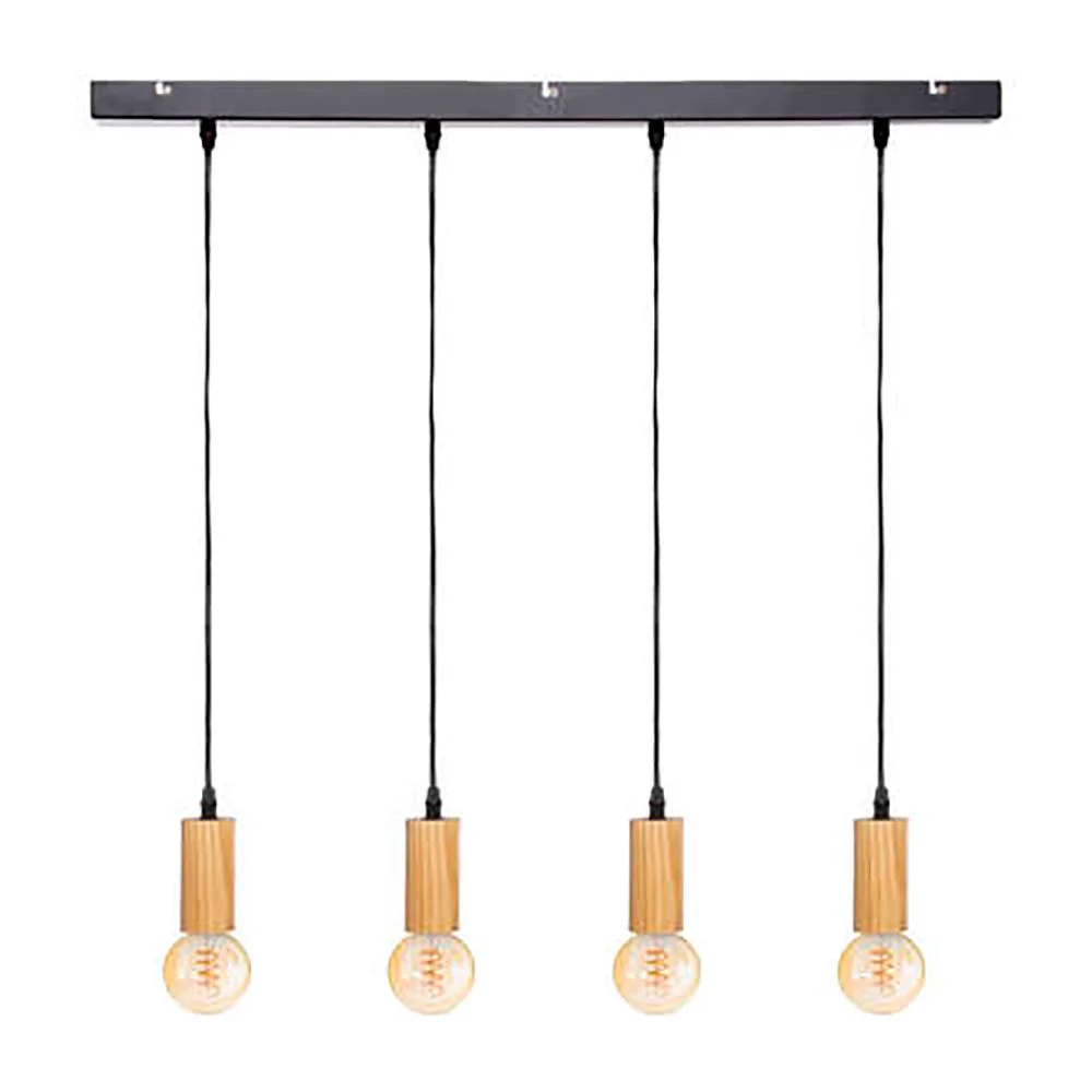 Candeeiro de Teto Coleção "Ays" E27 60w Cor Preto/Bege 110x100cm