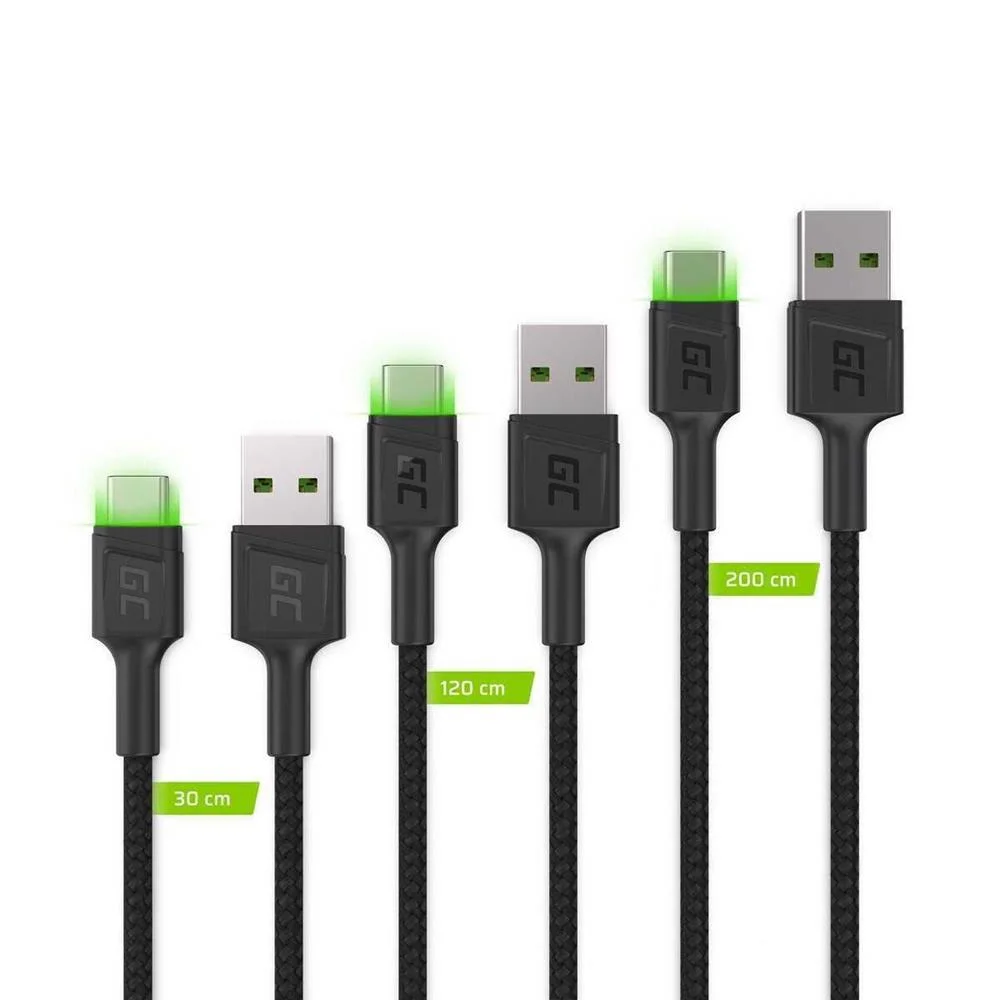 Green Cell Kabgcset01 Cabo Usb 2 M Usb a Usb C Pr.
