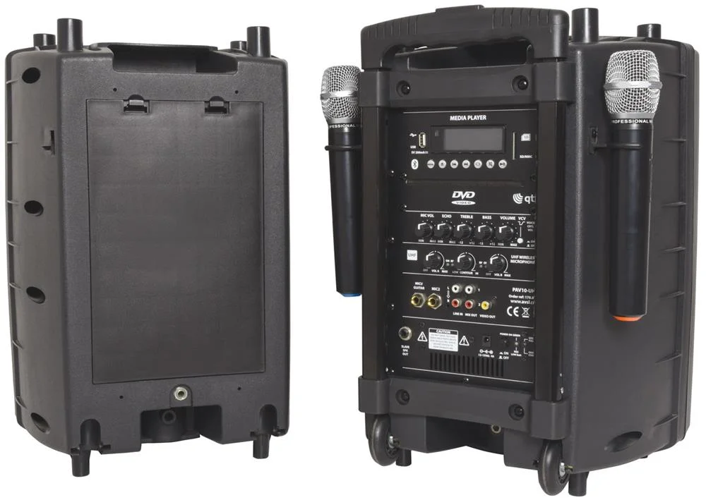 Sistema Pa Portatil C/micros Uhf  Bluetooth® e Dvd
