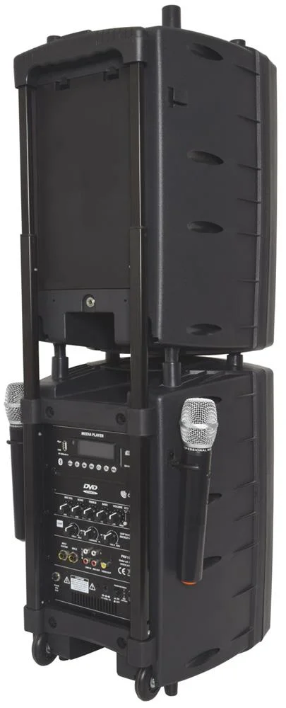 Sistema Pa Portatil C/micros Uhf  Bluetooth® e Dvd