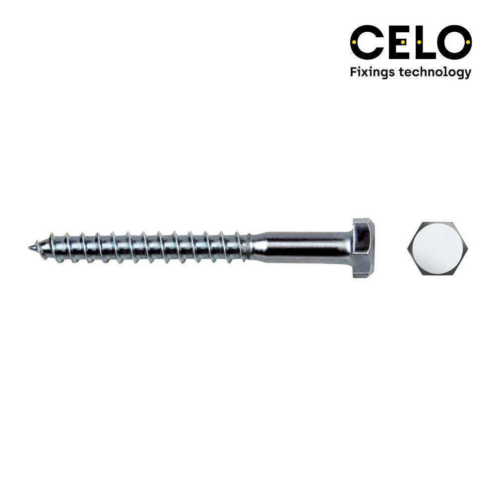 Caixa 100 Uni. Tira Fundo Hexagonal Din 571 8x80 .