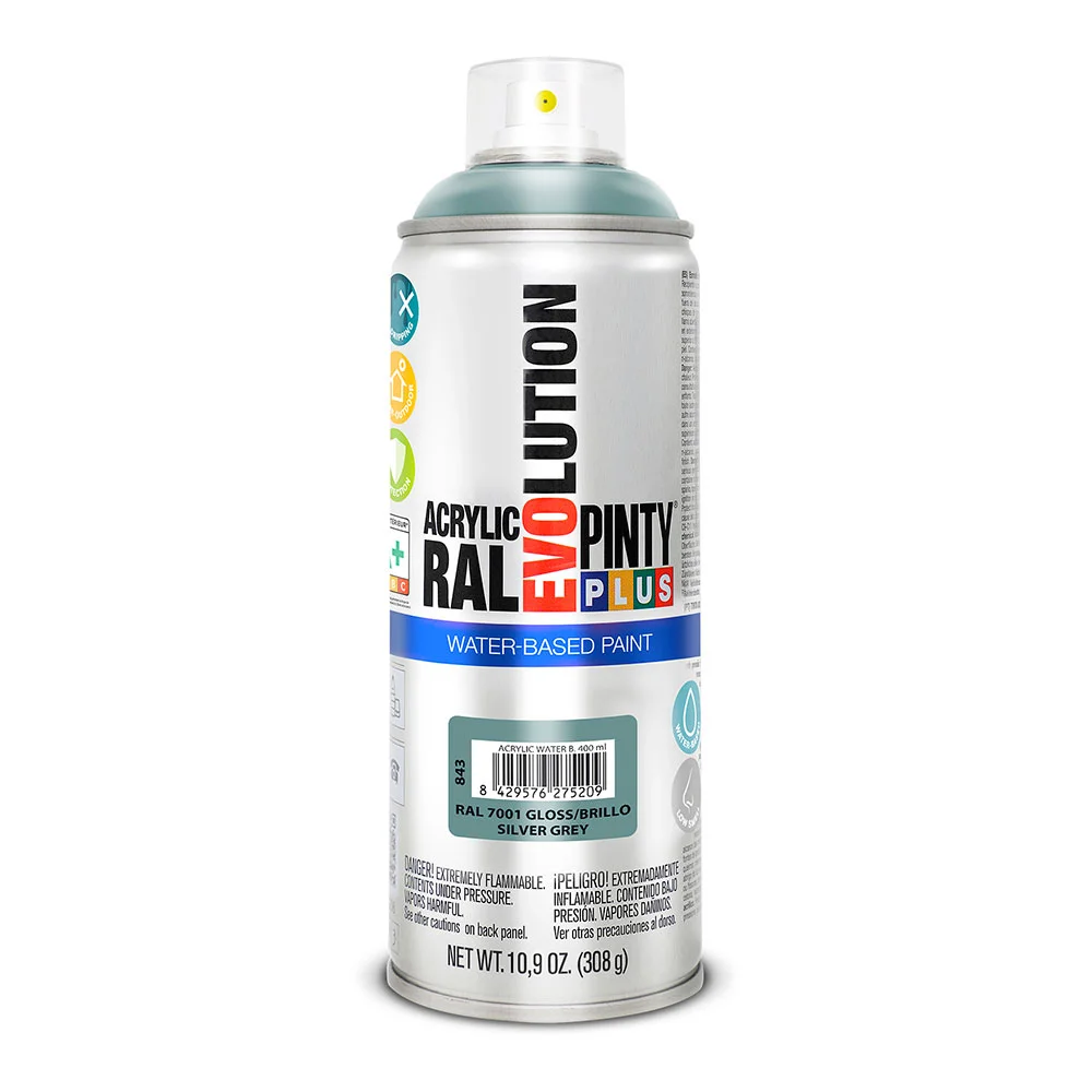 Spray Pintyplus base de água Cinzento Prata 520cc