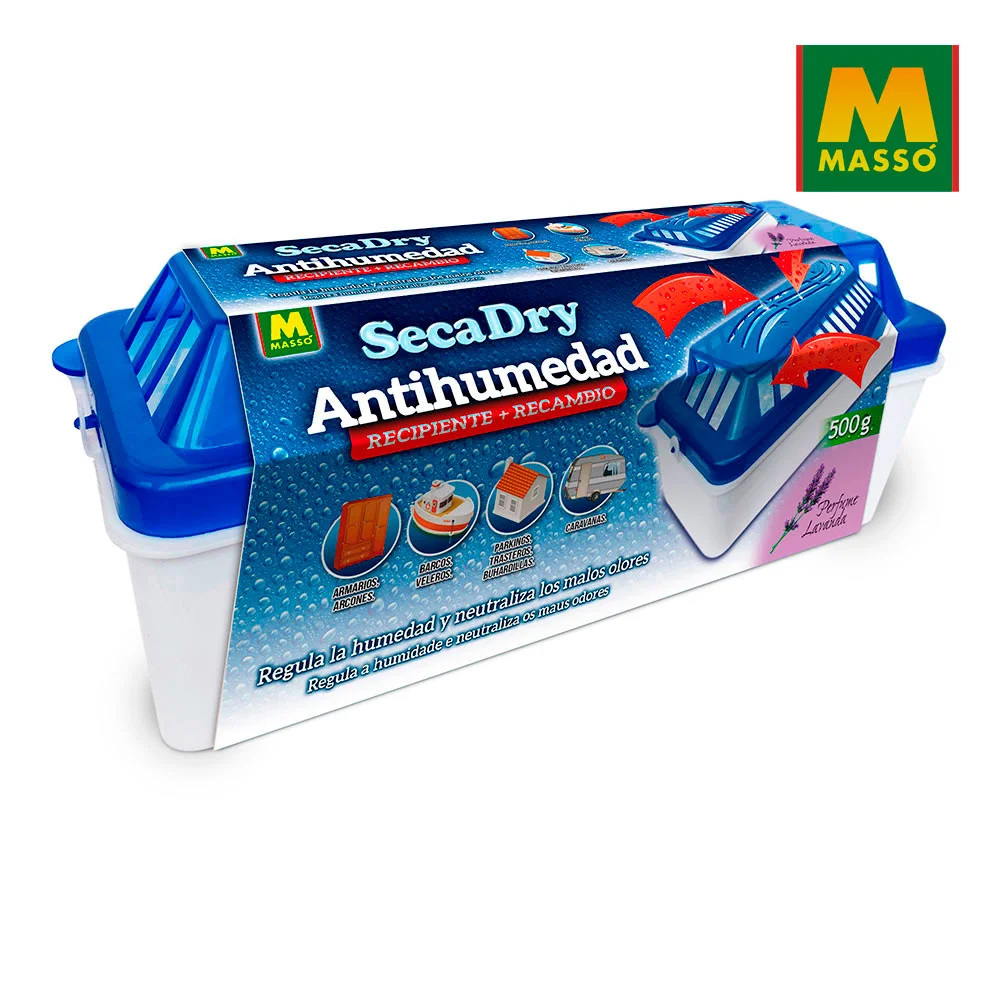 Secadry Anti-Humidade Recipiente+Recarga 500g 231647 Massó