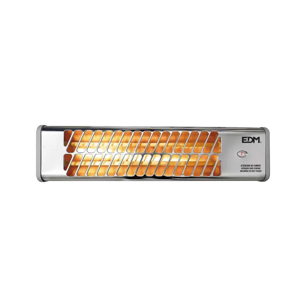 Aquecedor de Quartzo para Wc, Modelo Cromo, 600-1200w Orientável Edm