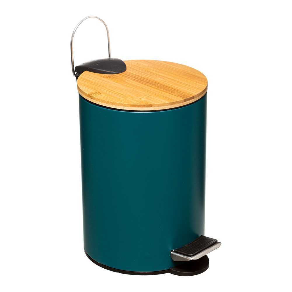 Balde do Lixo Wc Verde Petrol. 3l Coleção "Colors