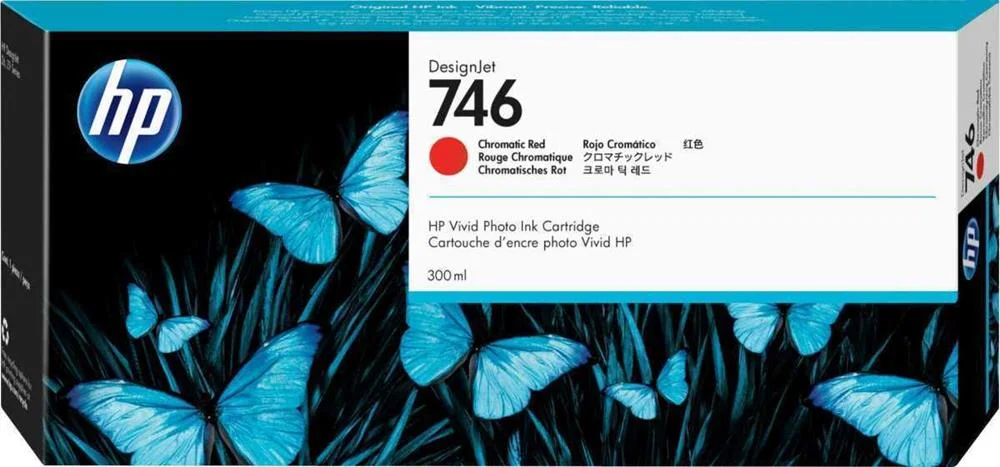 Hp Tinteiro Designjet 746 Vermelho Cromático (300.