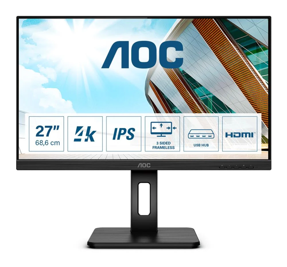 Aoc 68,6cm (27")  U27p2ca   16:09 Hdmi+Dp+Usb  Ips Black