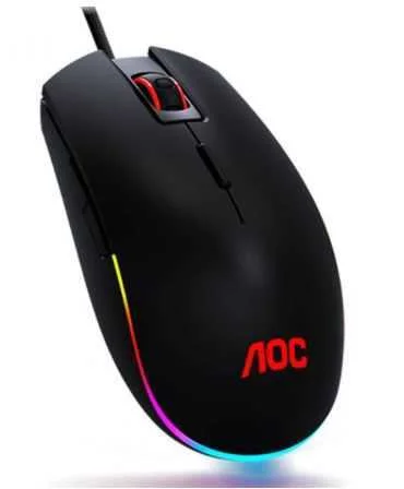 Rato Aoc Gaming Gm500 5000dpi RGB Preto