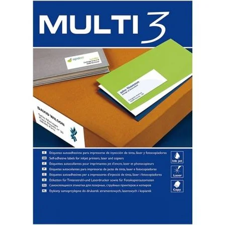 Adesivos/Etiquetas Multi 3 52,5 X 29,7 Mm A4 100 Folhas 