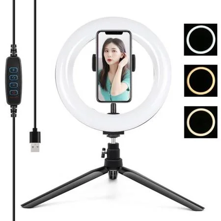 Puluz S Drákem Na Stativ a 20cm LED Kroukem Vlogging Pkt3073b