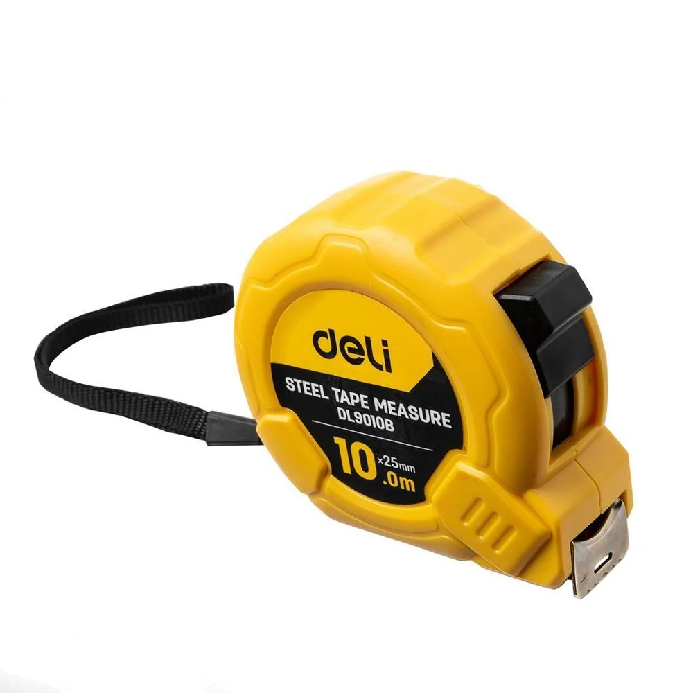 Fita Métrica de Aço 10m/25mm (Amarelo) - Deli