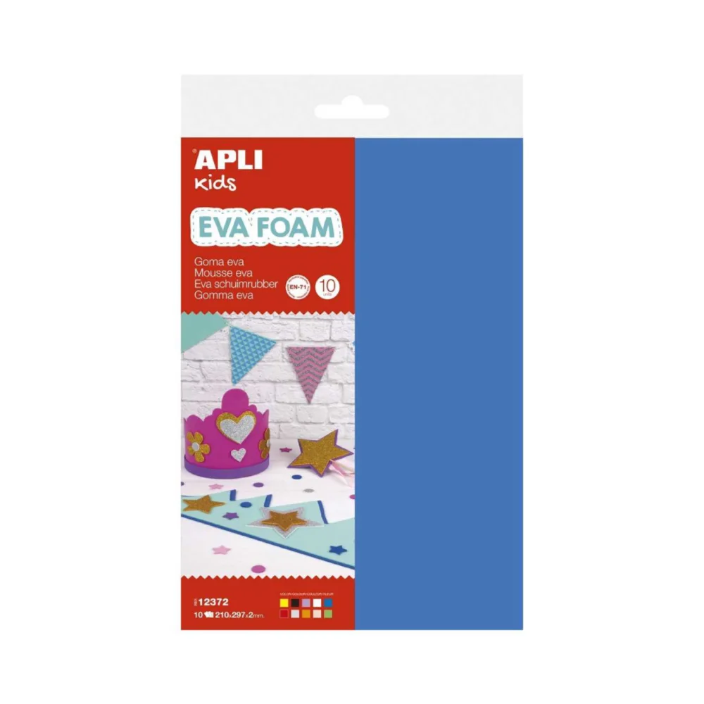 Pack de Borracha Eva Multicolor A4 10folhas Apli .