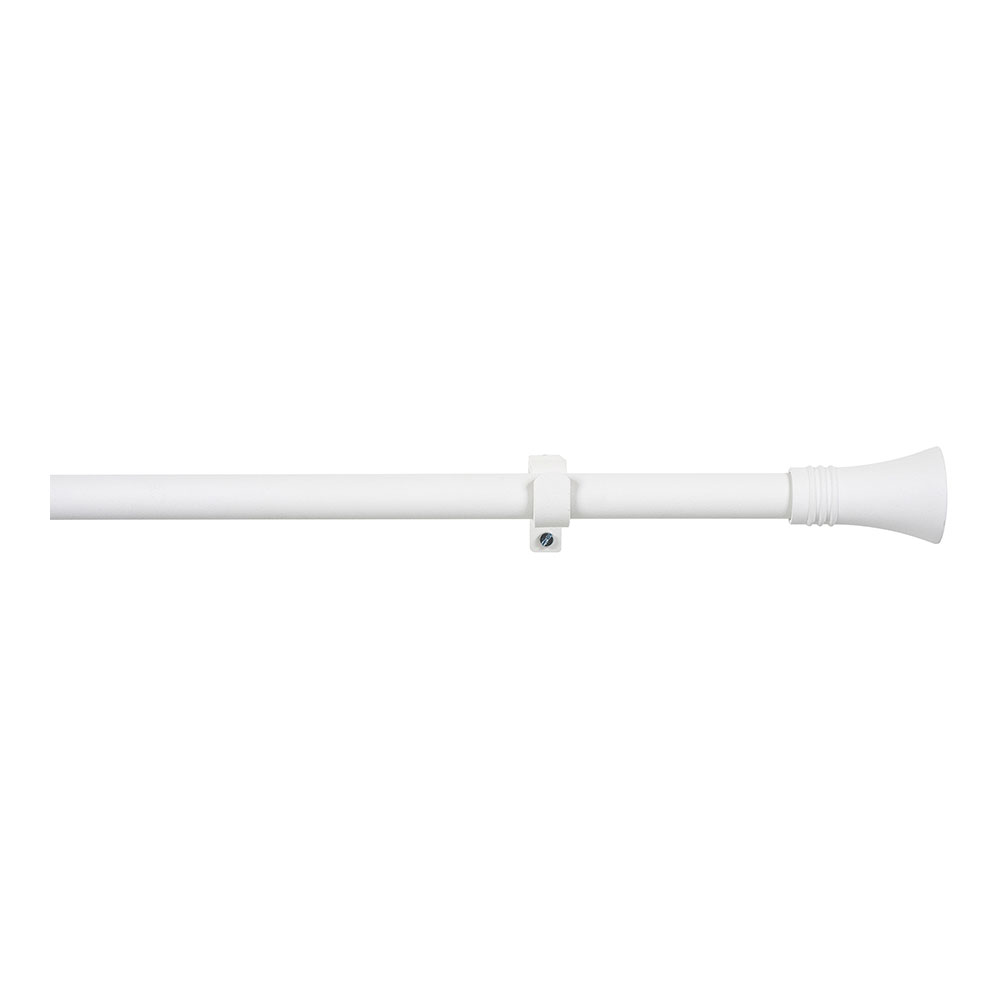 Kit Varão para Cortina Cono Ext.110-200cm Branco .